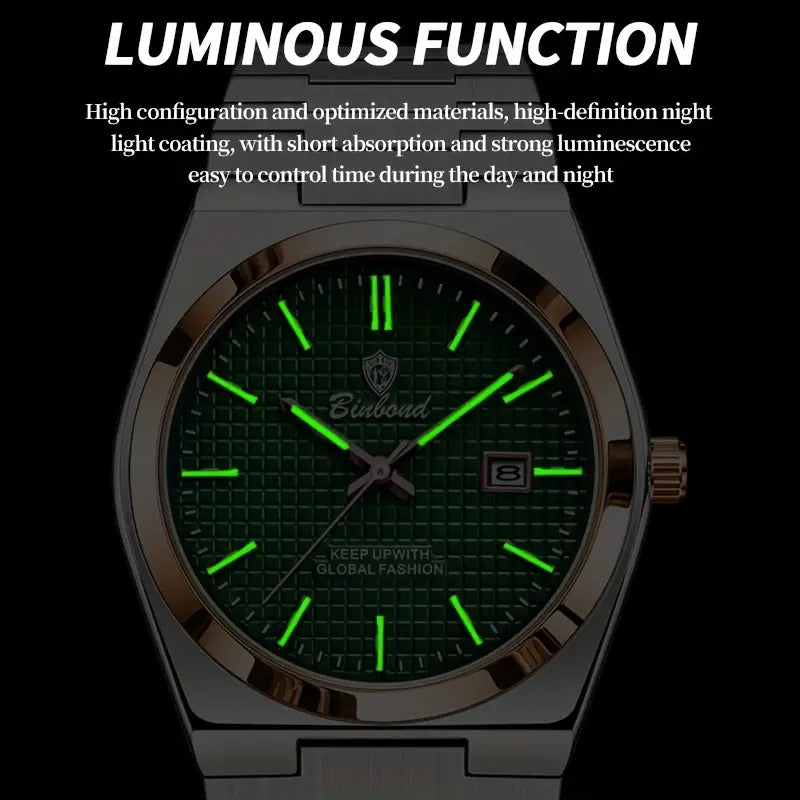 Luxury Men's Quartz Watch Green