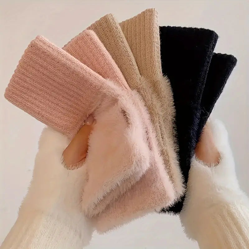 Winter Knit Fingerless Mittens!