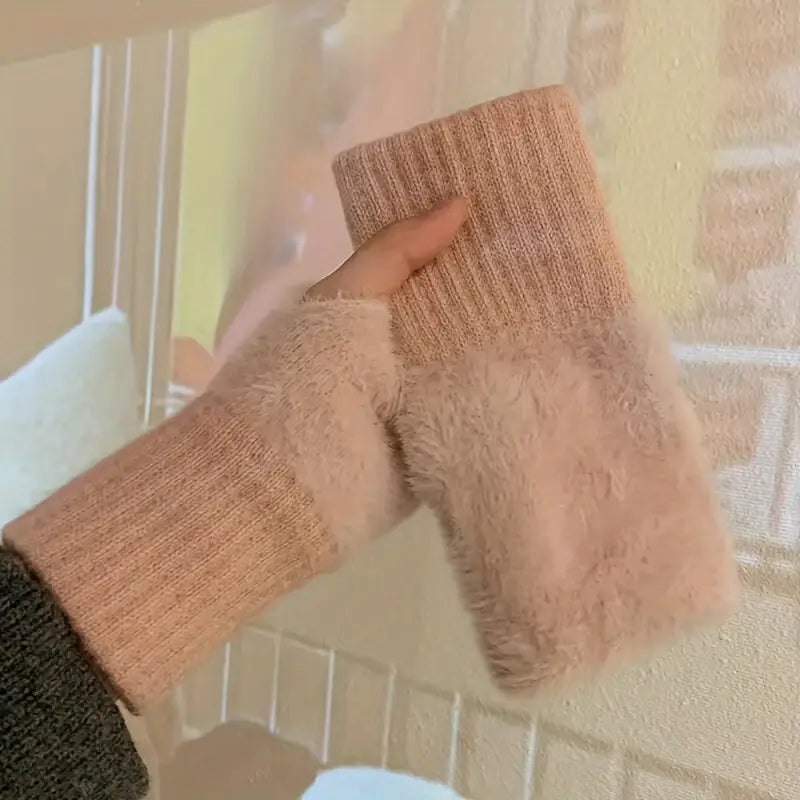 Winter Knit Fingerless Mittens!