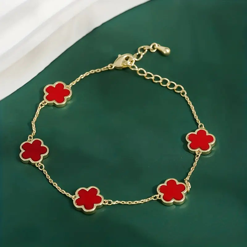 Flower Charm Bracelet