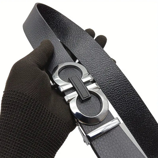 Business Style Men's Belt silver