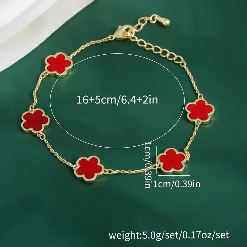 Flower Charm Bracelet