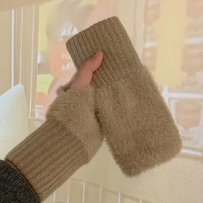 Winter Knit Fingerless Mittens!